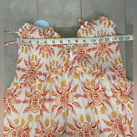 NWT The Sydney Nap Dress Orange Shell Mosaic Cotton Maxi Dress Size XL - Picture 7 of 11